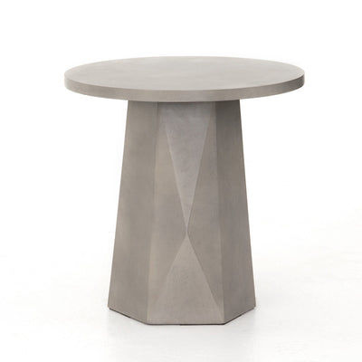 22" Grey Concrete Side Table