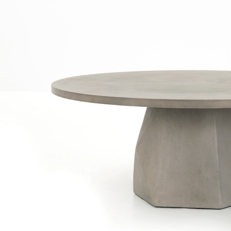 40" Grey Concrete Coffee Table