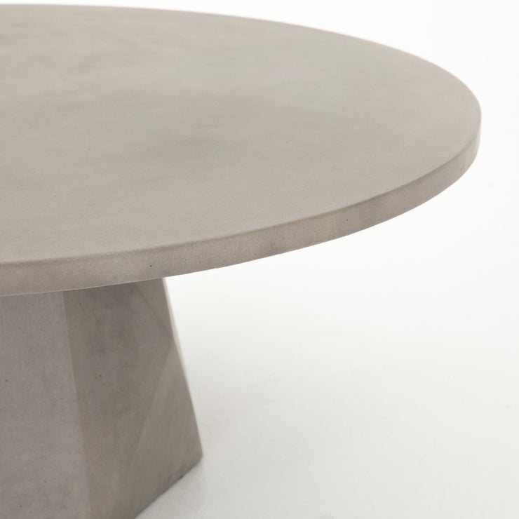 40" Grey Concrete Coffee Table