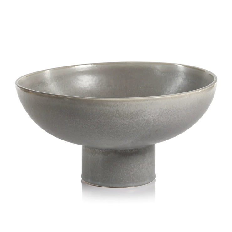Glazed Stoneware Footed Bowl
