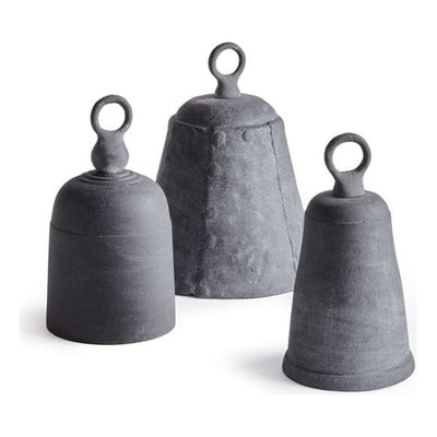 Aged Zinc Bells Set of 3