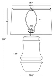 White Ceramic Clean Silhouette Table Lamp