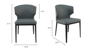 Faux Leather Gray Dining Chair