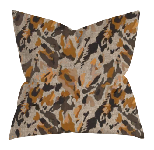 20" Fall Patterned Down Filled Throw Pillow