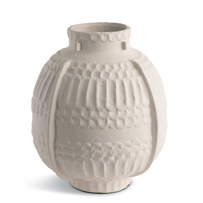 Textured Off White Junky Ceramic Vase