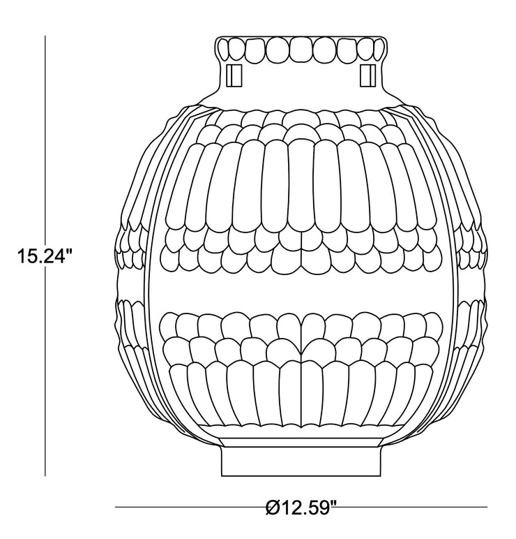 Textured Off White Junky Ceramic Vase