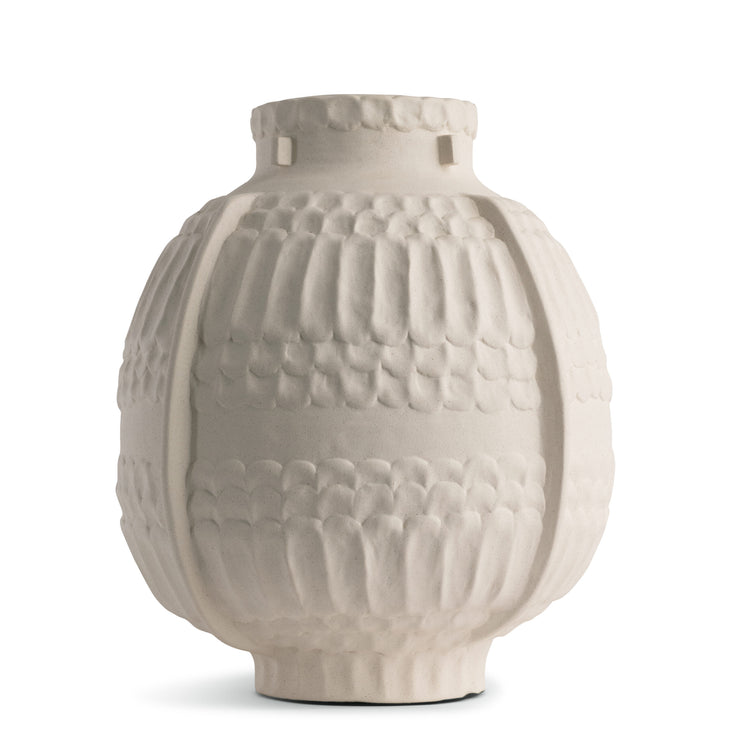 Textured Off White Junky Ceramic Vase