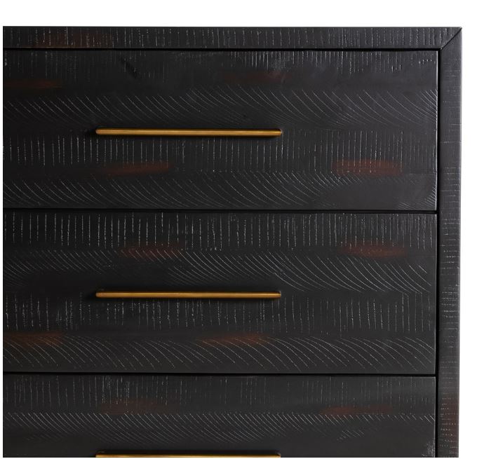88" Black 9 Drawer Dresser