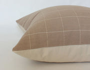 20x20" Tan Plaid Pillow