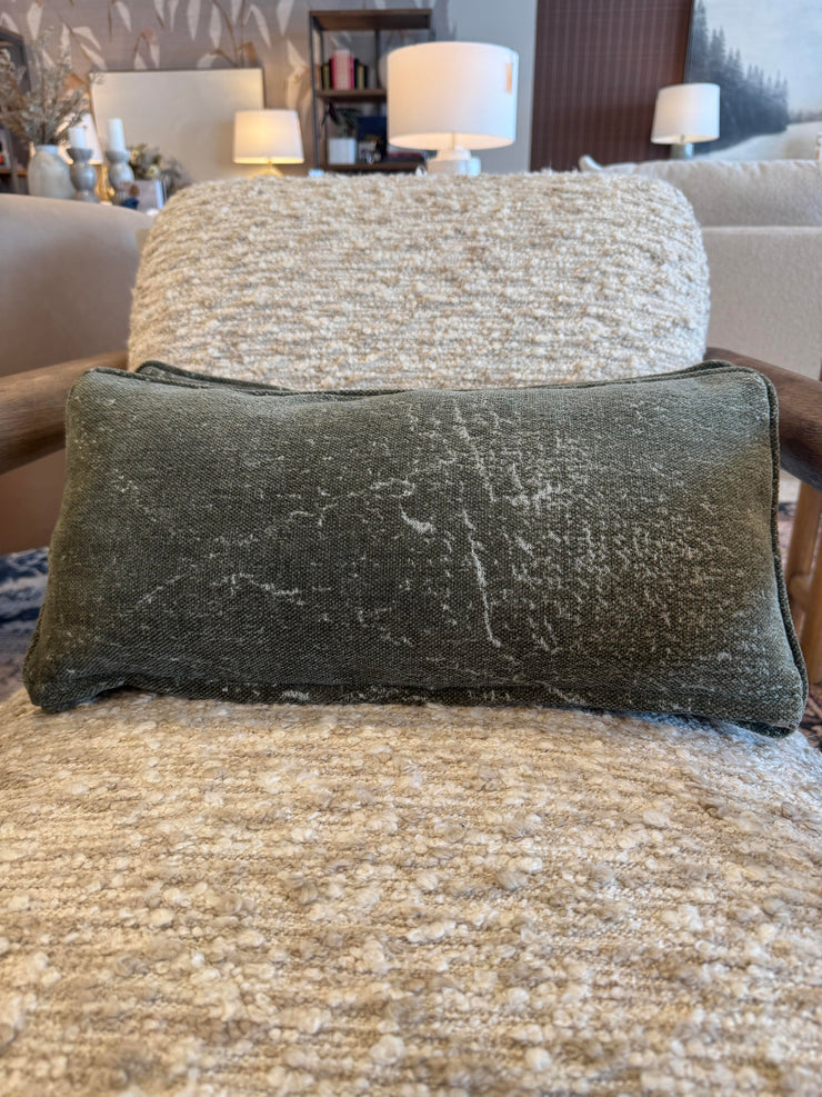 10" x 20" Olive Textured Lumbar Pillow