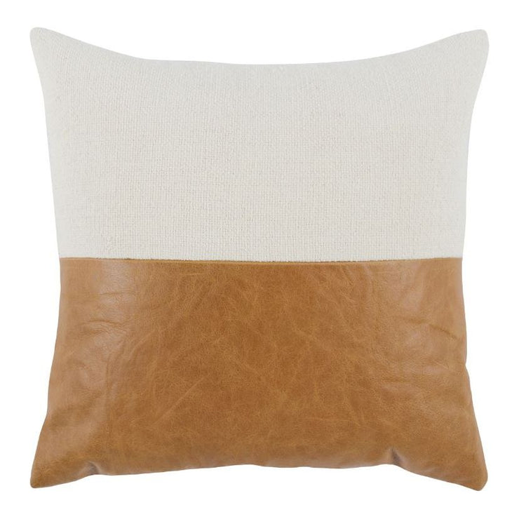 20 x 20 Ivory & Chestnut Pillow