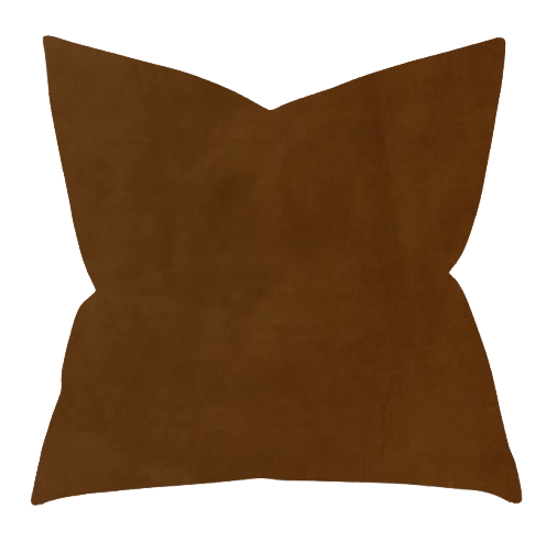 22" Brown Down Filled Throw Pillow