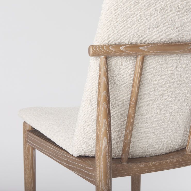 Cream Boucle Dining Chair