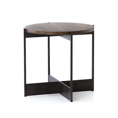 24" Wood and Iron End Table - Mix Home Mercantile