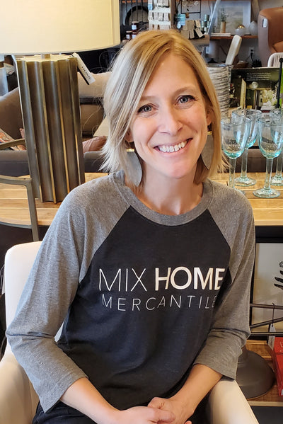 MHM Gray/Black 3/4 Sleeve T-Shirt - Mix Home Mercantile
