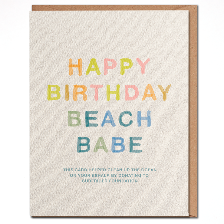 CHARITABLE Beach babe birthday card - Mix Home Mercantile