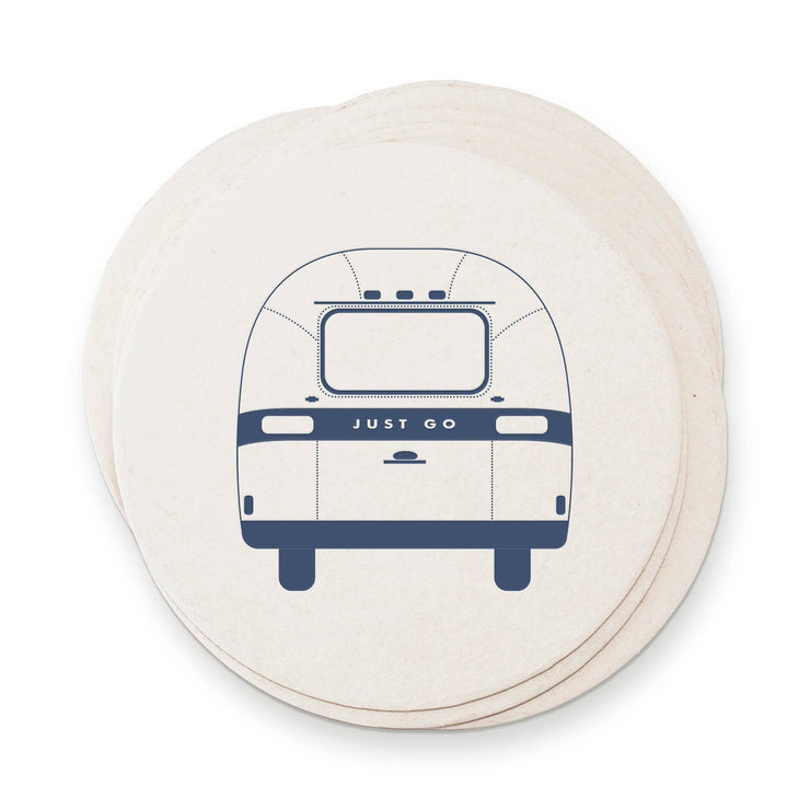 Airstream Travel Letterpress Paper Coasters - Mix Home Mercantile