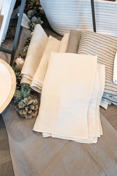 60'' X 19" Beige Table Runner - Mix Home Mercantile