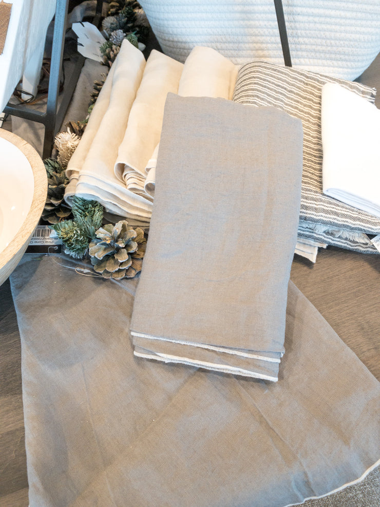 60"x19" Taupe Table Runner - Mix Home Mercantile