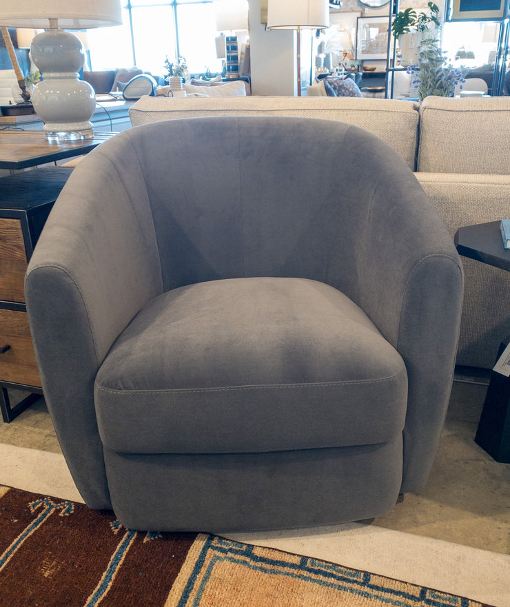 34" Custom Upholstered Swivel Chair - Mix Home Mercantile