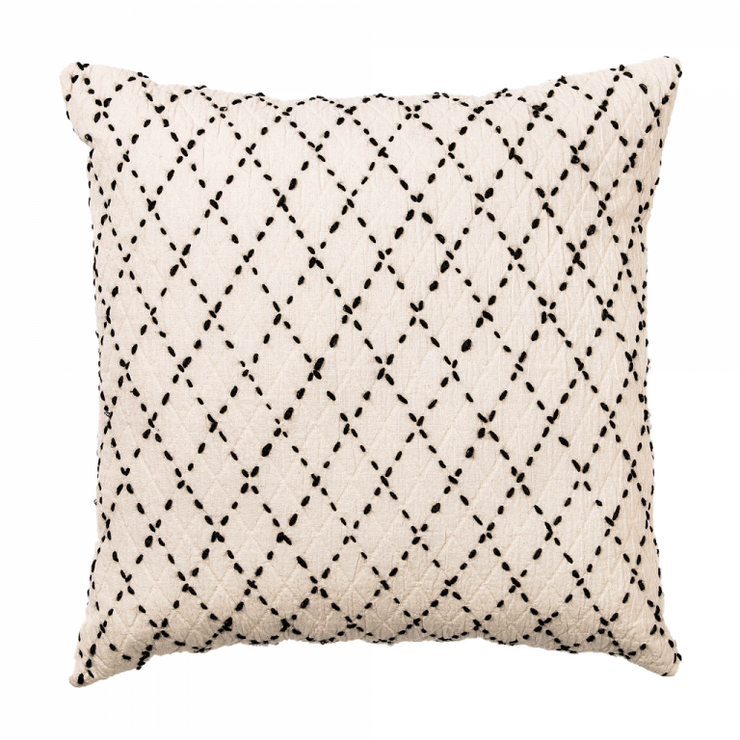 22" White and Black Pillow - Mix Home Mercantile