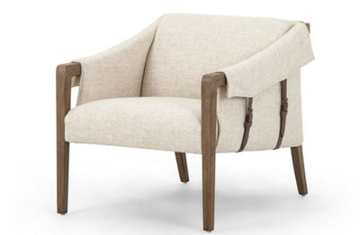 Cream Upholstered Arm Chair - Mix Home Mercantile