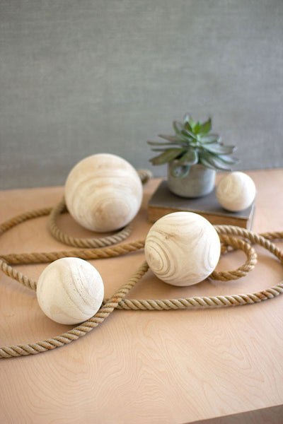 Decorative Wooden Sphere - Mix Home Mercantile