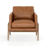 30" Butterscotch Leather Lounge Chair
