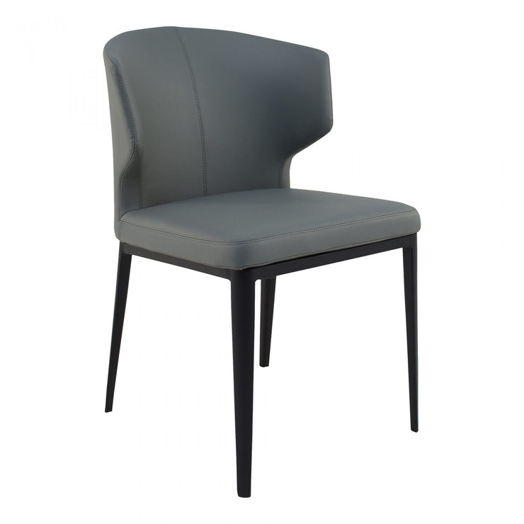 Faux Leather Gray Dining Chair - Mix Home Mercantile