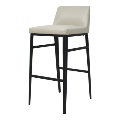 Faux Leather Beige Barstool - Mix Home Mercantile