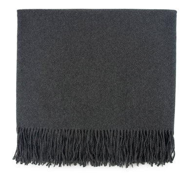 50 x 68 Charcoal Faux Cashmere Throw - Mix Home Mercantile