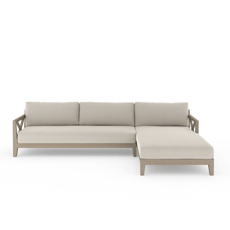 107" Outdoor Sectional with Teak Frame - Mix Home Mercantile