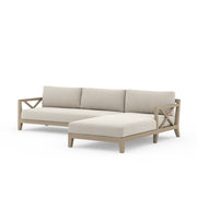 107" Outdoor Sectional with Teak Frame - Mix Home Mercantile