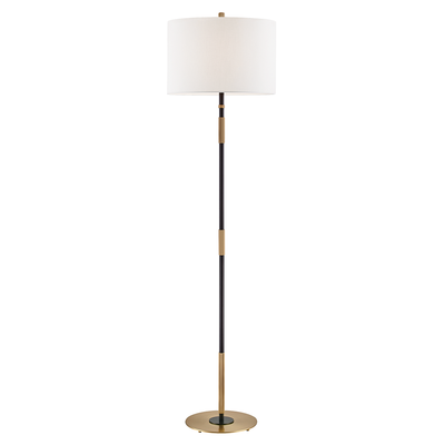 62" Old Bronze Floor Lamp with Linen Shade. - Mix Home Mercantile