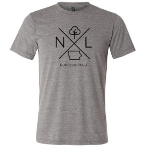 North Liberty Short Sleeve T-shirt: Gray - Mix Home Mercantile