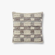 Grey & Ivory Woven Pillow - Mix Home Mercantile