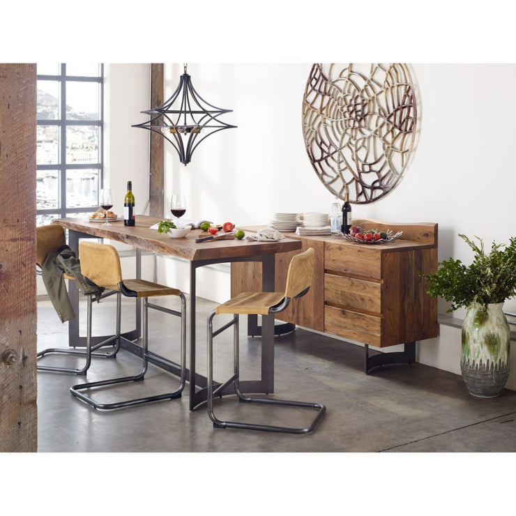 Leather Counter Stool - Mix Home Mercantile