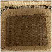 Seagrass Basket with Black Stripes