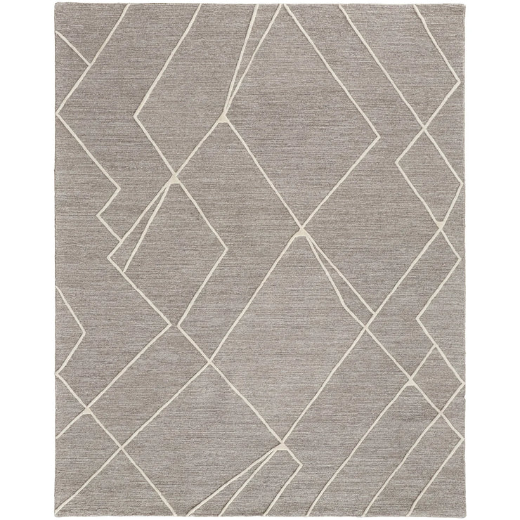 12'x15' Gray-Ivory Wool Rug - Mix Home Mercantile