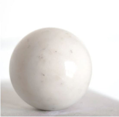 3" White Marble Ball