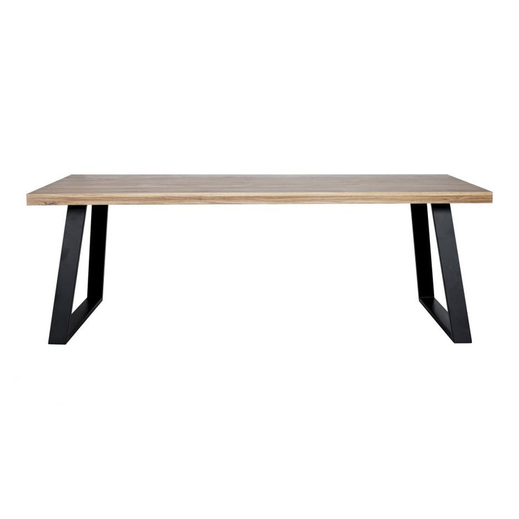 86" Modern Wood and Iron Dining Table - Mix Home Mercantile