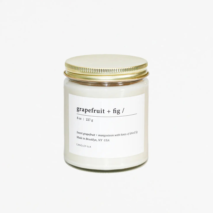 Grapefruit & Fig - 8 oz Soy Candle - Mix Home Mercantile