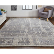 8'6" x 11'6" Grey-Multicolor Wool Rug - Mix Home Mercantile