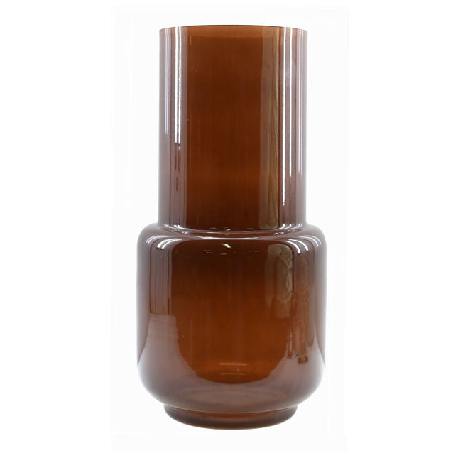 13" Maroon Glass Vase