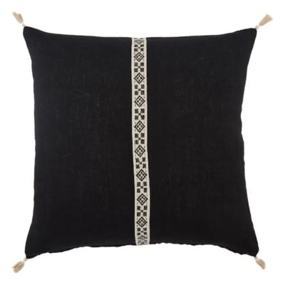 Black Embroidered 22"x22" - Mix Home Mercantile