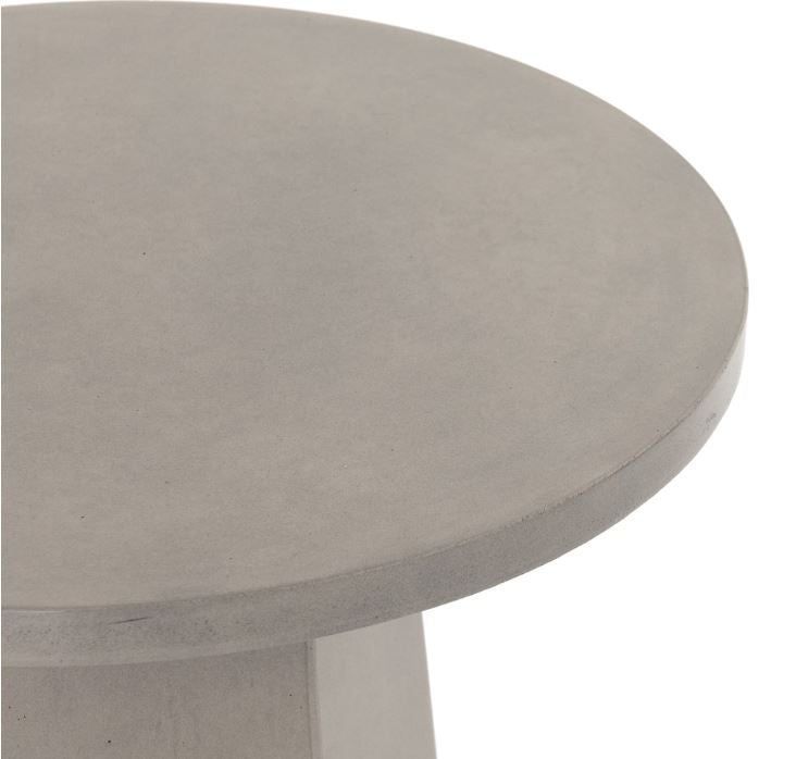 22" Grey Concrete Side Table