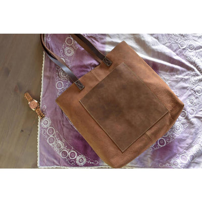 Kiko Brown Leather Tote Bag - Mix Home Mercantile