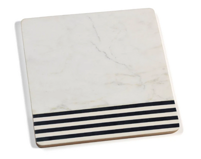 Striped Marble and Wood Cheese Board - Mix Home Mercantile