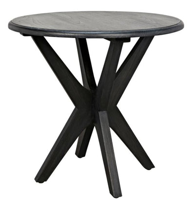 Charcoal Black Wood Side Table - Mix Home Mercantile
