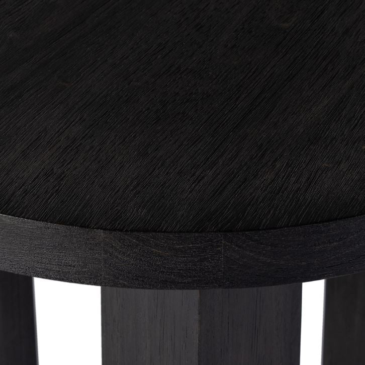 24" Black 3 Post Side Table
